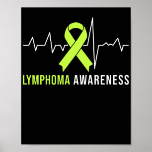 Heartslag för Lymfomamedvetenhet Poster