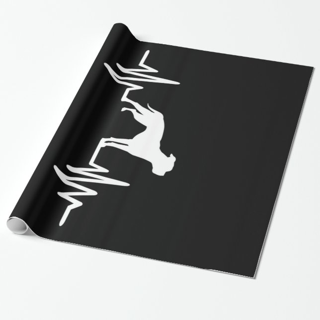 Heartslag Fransk Bulldog Pulse Presentpapper (Utrullad)