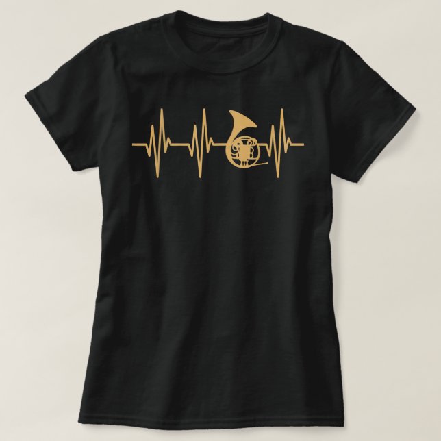 Heartslag, Fransk horn1 T Shirt (Design framsida)