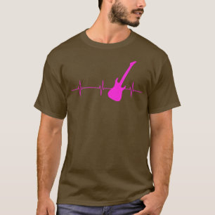 Heartslag Guitarist Girl Guitar Älskare Guitar Pla T Shirt