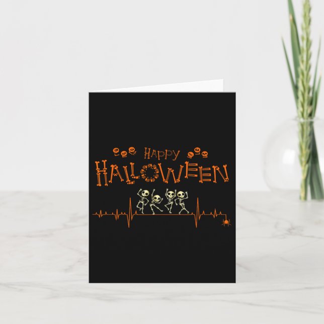 Heartslag Happy halloween Doktor Nurse Kort (Framsida)