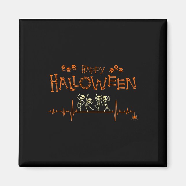 Heartslag Happy halloween Doktor Nurse Magnet (Framsidan)