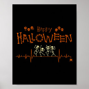 Heartslag Happy halloween Doktor Nurse Poster