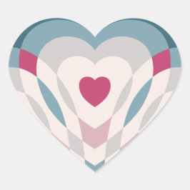 Heartslag Hjärtformat Klistermärke