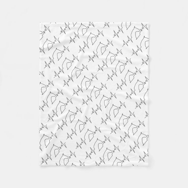 Heartslag Horse Fleecefilt (Framsidan)