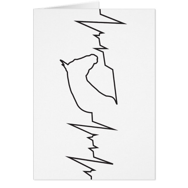 Heartslag Horse Head Hälsningskort (Framsidan)