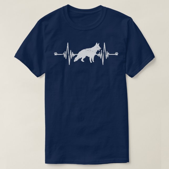 Heartslag-Hund T Shirt (Design framsida)