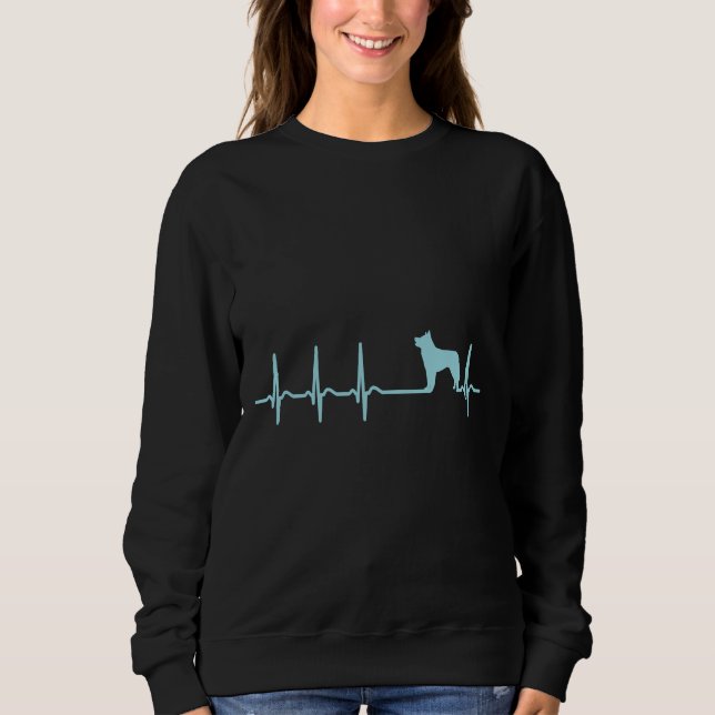 Heartslag Husky Coola Funny Nerdy Tecknad Graphic  T Shirt (Framsida)