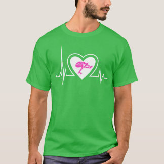 Heartslag Ice Skating Figur Skater T Shirt