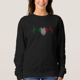 Heartslag Italienska Flagga Italien T Shirt