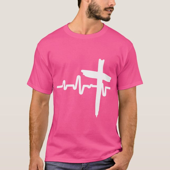 Heartslag Kor Jesus Kristus T Shirt (Framsida)