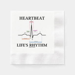 Heartslag Life's Rhythm ECG EKG Electrocardiogram Pappersservett
