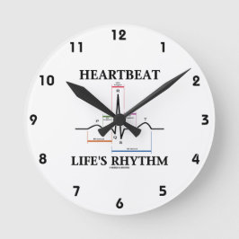 Heartslag Life's Rhythm ECG EKG Electrocardiogram Rund Klocka