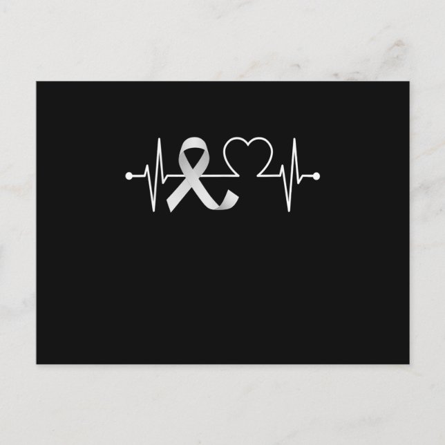Heartslag Lung Cancer Awareness Inbjudan Vykort (Framsida)