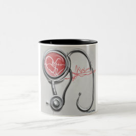 Heartslag Moments: Stethoscope och Heartslag Mugg