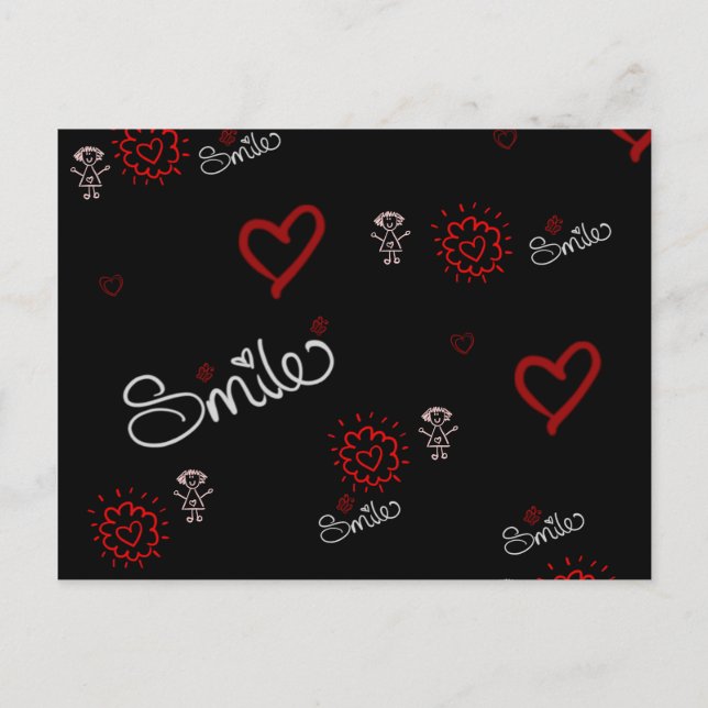 Heartslag och lycka vykort (Framsida)