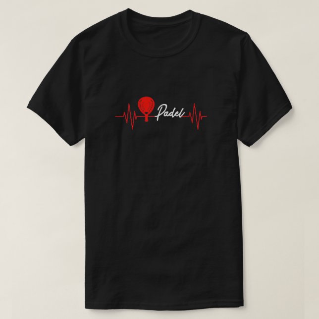 Heartslag Padel Tennis Racket Sport Tournament Gam T Shirt (Design framsida)