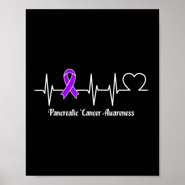 Heartslag Pancreatic Cancer Warrior Poster (Framsidan)