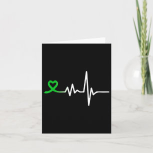 Heartslag Ribbon Mental Health Awareness För manar Kort