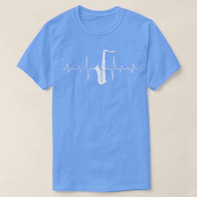 Heartslag Saxophone T Shirt (Design framsida)