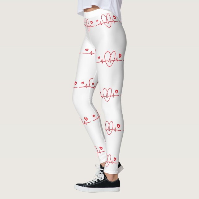 Heartslag Scribbles Leggings (Vänster)