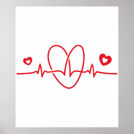 Heartslag Scribbles Poster