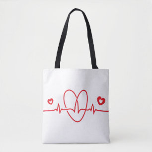 Heartslag Scribbles Tygkasse