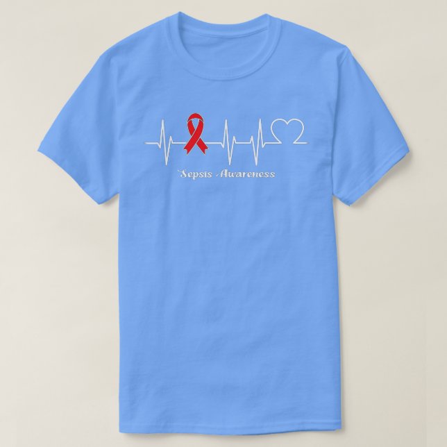 Heartslag Sepsis Warrior T Shirt (Design framsida)