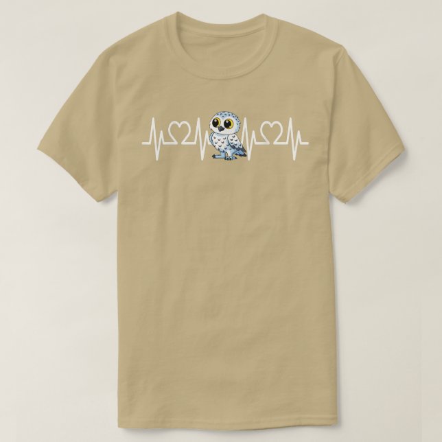 Heartslag Snö Uggla T Shirt (Design framsida)
