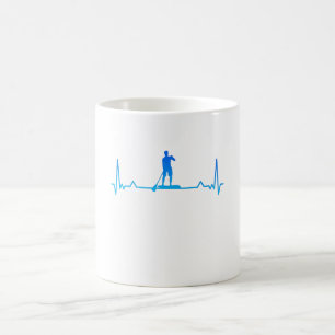 Heartslag Stå upp Padleboarding Gift Kaffemugg
