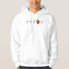 Heartslag T-Shirt i Flagga Hoodie