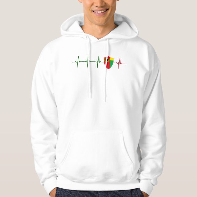Heartslag T-Shirt i Flagga Hoodie (Framsida)