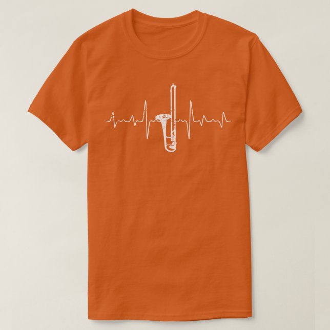 Heartslag Trombone T Shirt (Design framsida)
