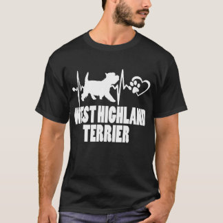 Heartslag - Väster Highland Terrier Hund Best Frie T Shirt