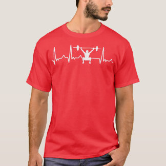 Heartslag Weightlifter Deadlift Fitness Workout Po T Shirt