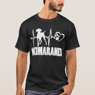 Heartslag - Weimaraner - Hund Best Friend T-Shirt