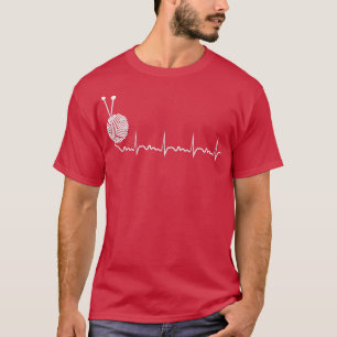 Heartslag Yarn Knitting Gift Yarn Knitter T Shirt