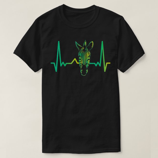 Heartslag Zebra T Shirt (Design framsida)