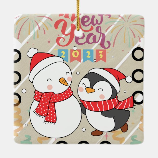 HEARTSTOPPER NYTT ÅR JULGRANSPRYDNAD KERAMIK (Baksida)