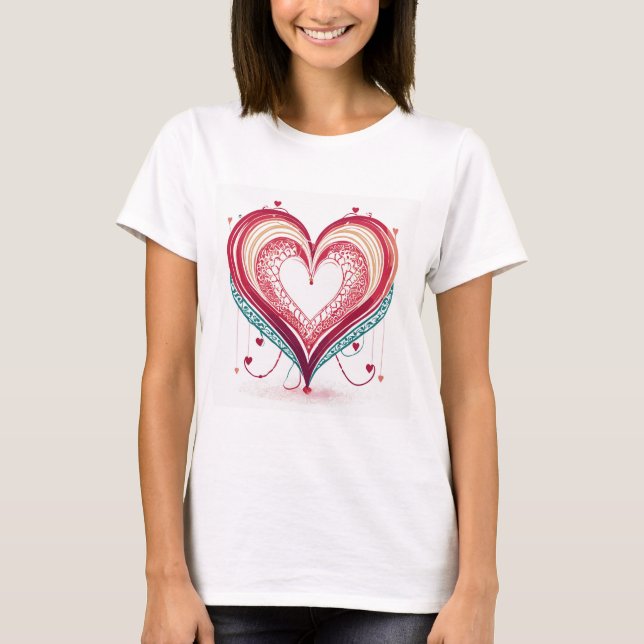 Heartstrings Harmony Velentine Day T-shirt (Framsida)