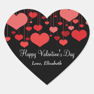 Heartstrings Valentine Sticker Hjärtformat Klistermärke