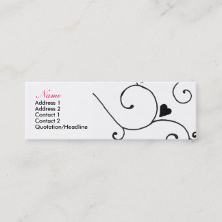 heartswirlscard mini visitkort