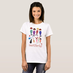 Heartthrobs Retro Band Illustration T Shirt