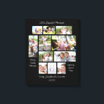 Heartwarm citattecken 11 Photo Collage Black Canvastryck<br><div class="desc">Heartwarm citerar 11 Photo Collage Namn och Year Black. Visning dina favoritstunder i familjen med den här elva fotosamlingskonstruktion. Den här unika och fullständiga presenten för dig själv eller dina familjemedlemmar har 11 omhuldade foton som du har valt att använda. Tre sentimentala citat ingår, Liys vackra omdömen, Skapar tidslösa minnesmärken...</div>