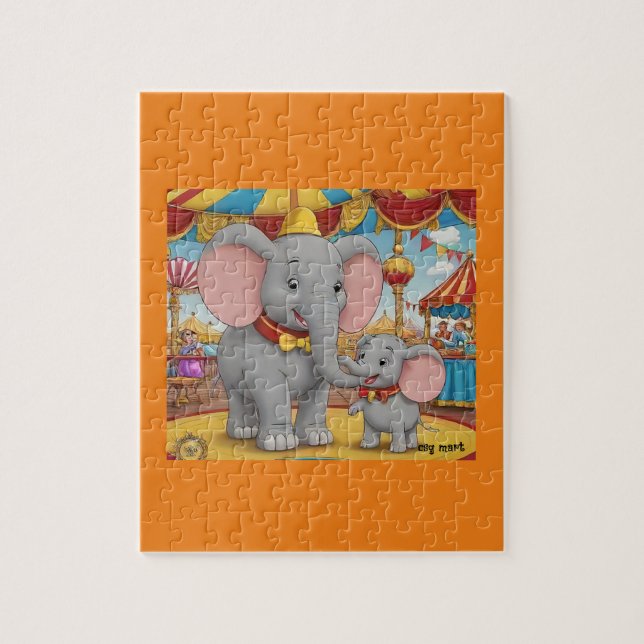 Heartwarm Dumbo och Jumbo Circus Puzzle Pussel (Vertikal)