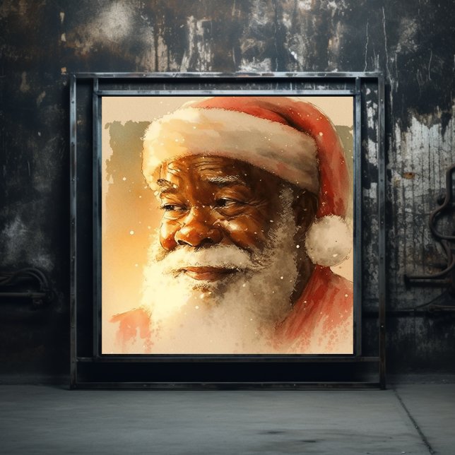Heartwarming Black Santa Poster (Skapare uppladdad)