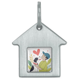 Heartwarming Boy Hugger Hund Pet ID-tagg ID-bricka Husdjur