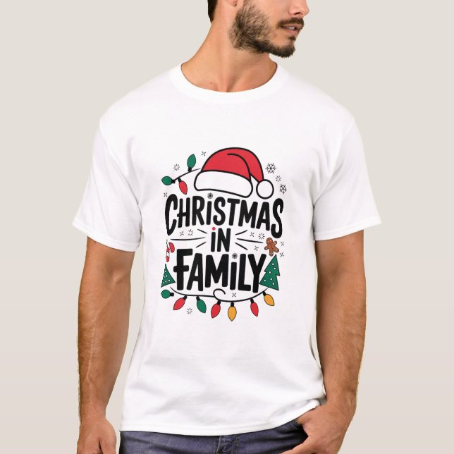 Heartwarming Christmas in Family T-Shirt for Festi (Framsida)