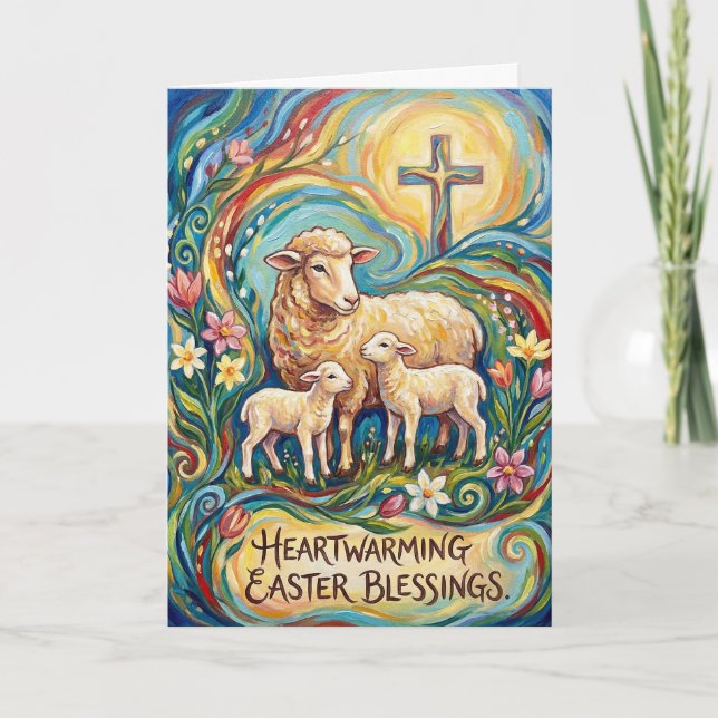 Heartwarming Easter Blessings Easter Card Kort (Framsida)