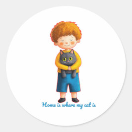  Heartwarming Feline Love Runt Klistermärke